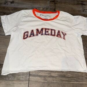 Gameday White and Orange T-Shirt Prince Peter Medium EUC